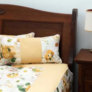 Set cuvertura pentru pat cu imprimeu floral