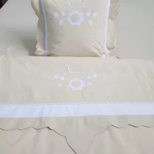 Set de pat pentru copii cu broderie și monogramă, 0-3 ani