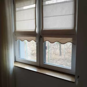 Stor roman, culoare natur, cu inserție material transparent