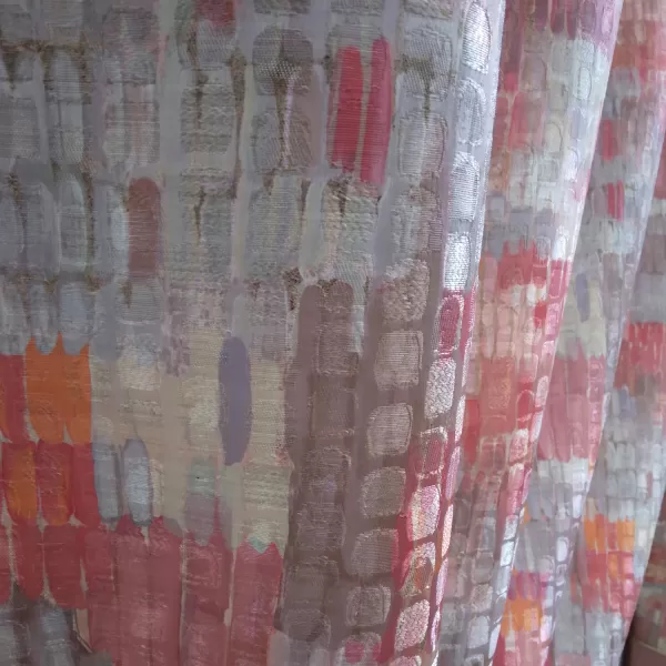 Draperie cu model multicolor Aquarelle, 2 bucăți - imagine 2