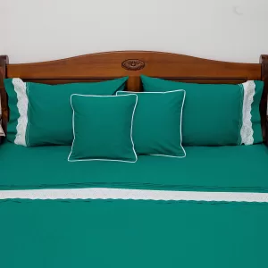 Lenjerie de pat dublu, verde smarald