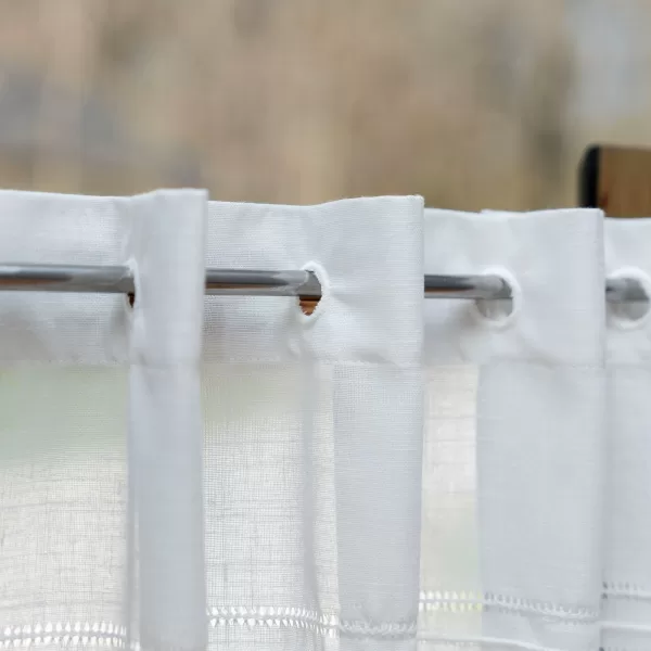 Perdea bucătărie cu dantelă și broderie - imagine 3